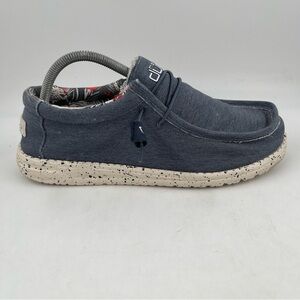 Hey Dude Men’s Wally Stretch Blue Casual Slip-On Comfort Shoes Loafers - Size 9